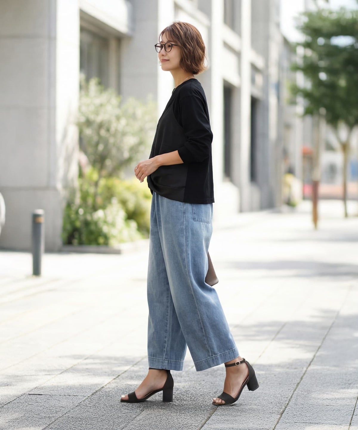 着用イメージ 163cm ブラック