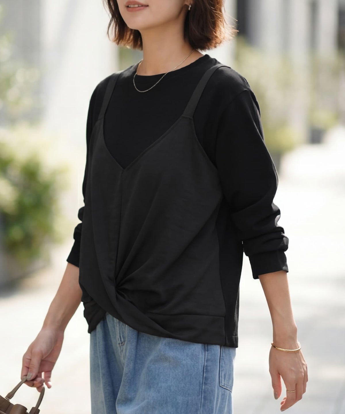 着用イメージ 163cm ブラック