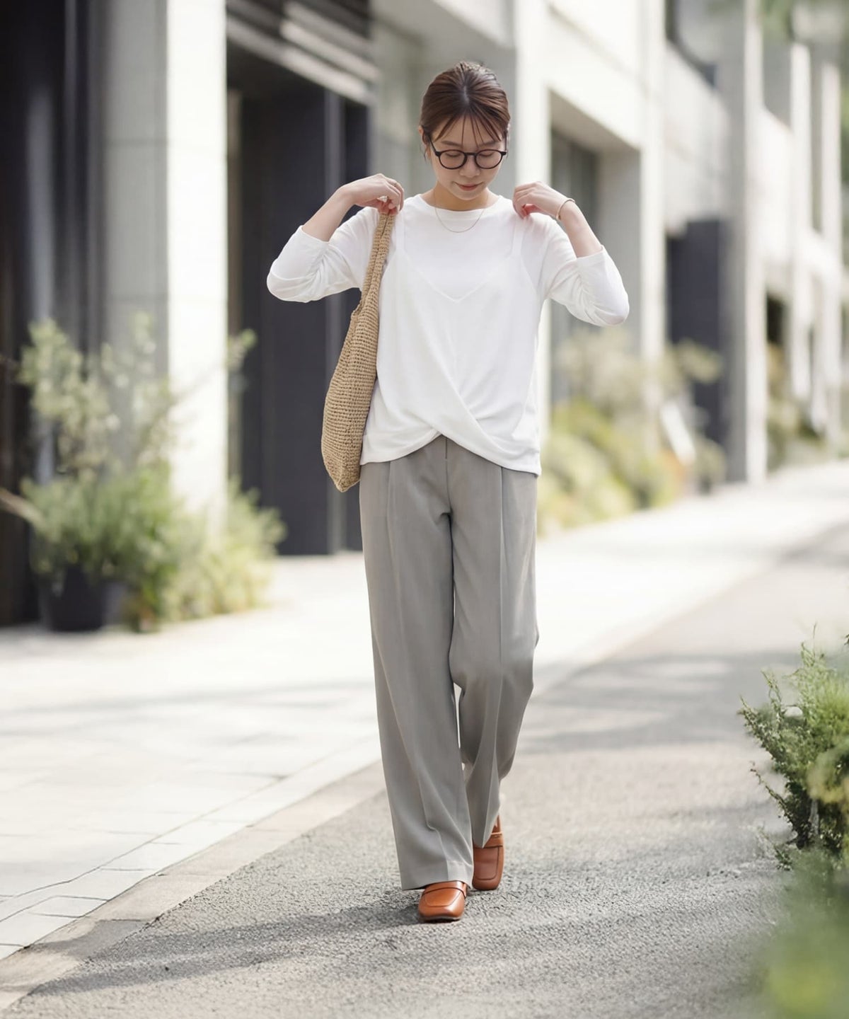 着用イメージ 163cm ホワイト