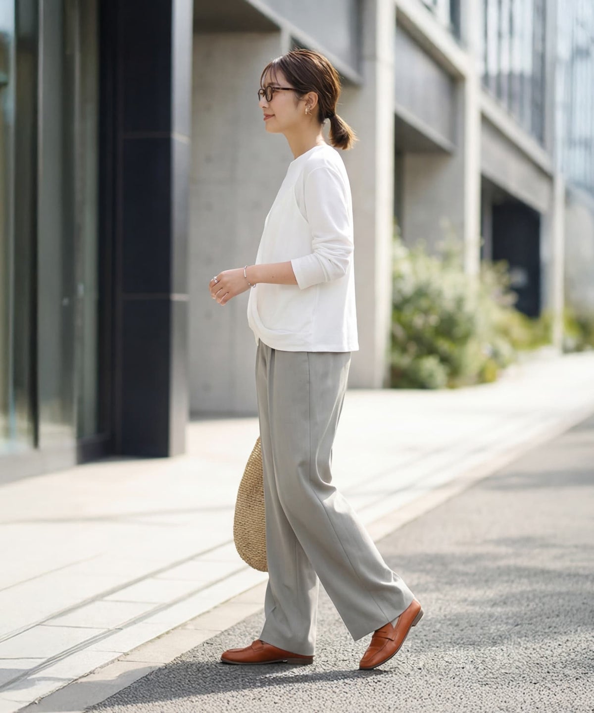 着用イメージ 163cm ホワイト