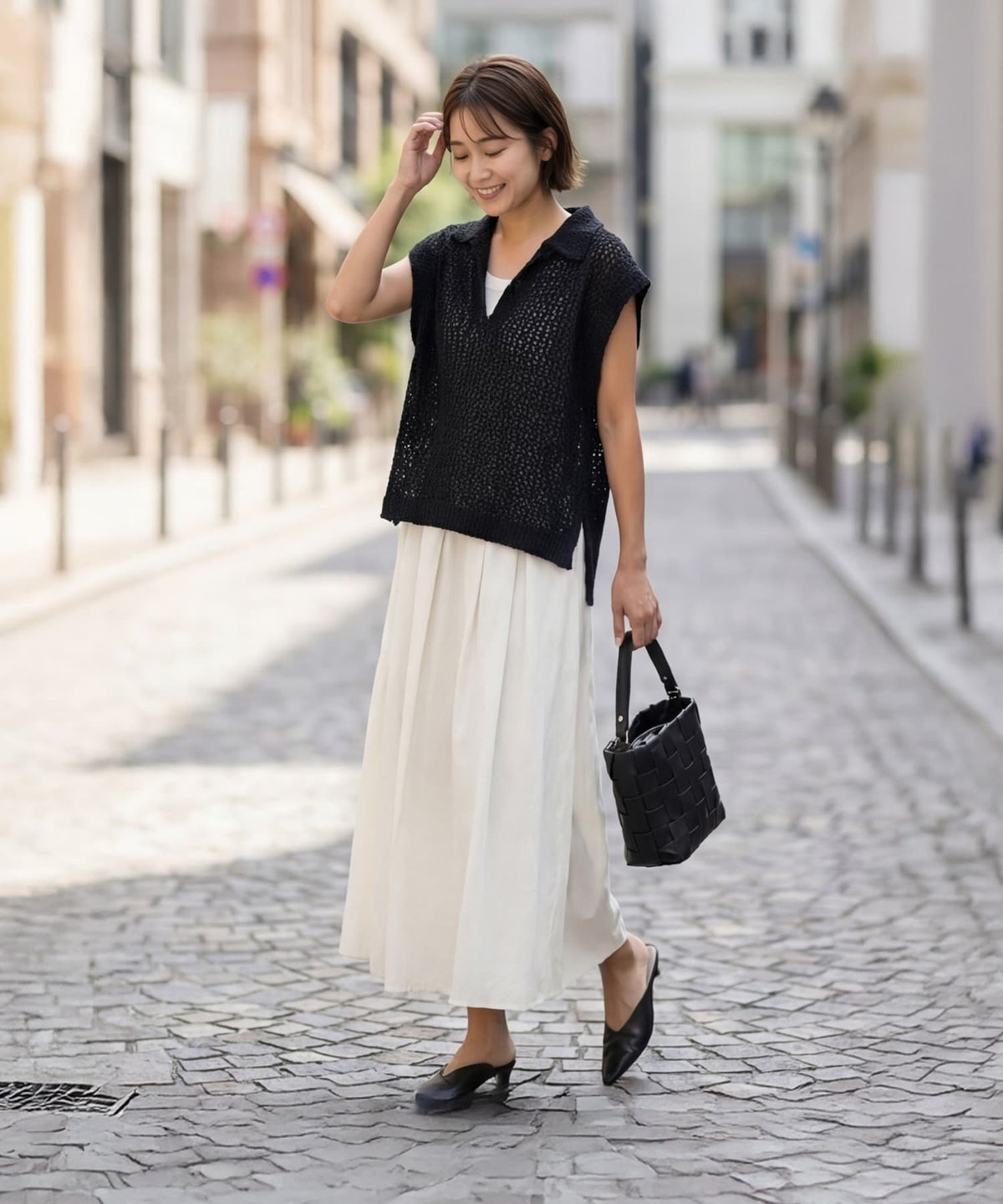 着用イメージ 163cm ブラック