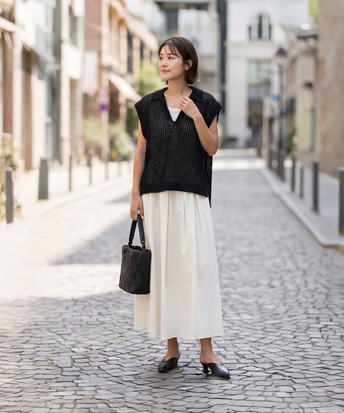 着用イメージ 163cm ブラック