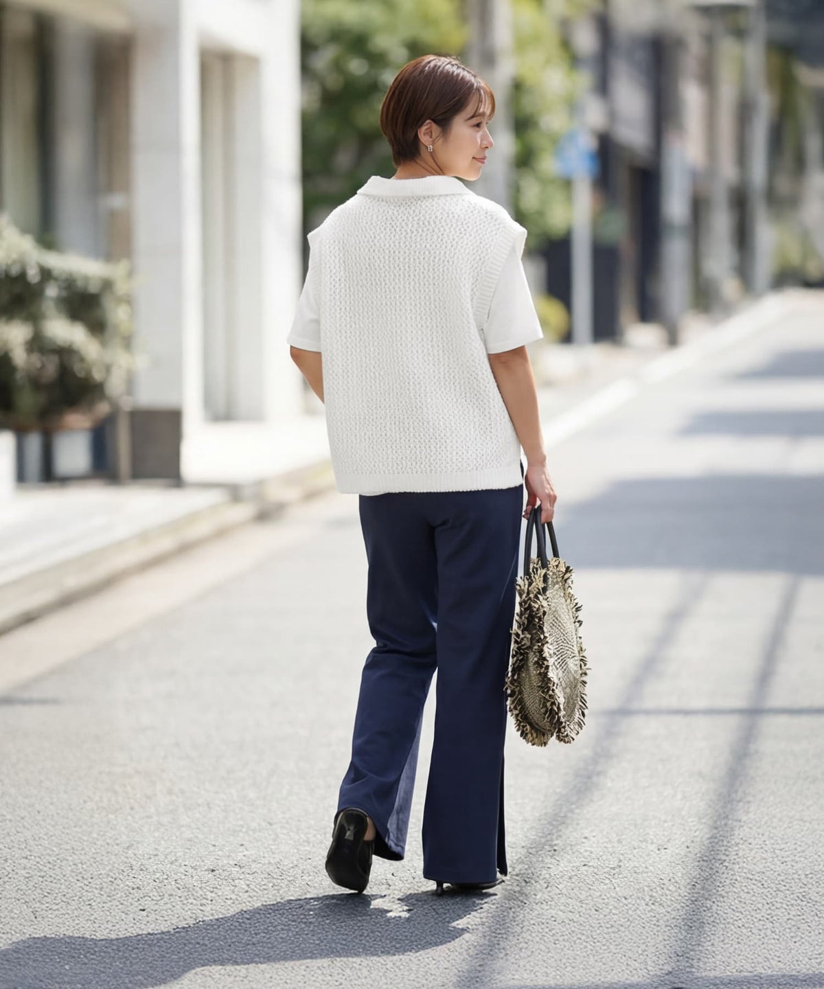 着用イメージ 163cm ホワイト