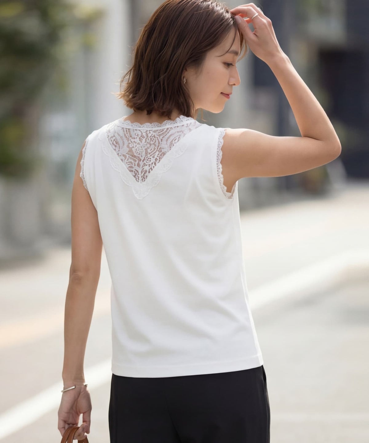 着用イメージ 163cm ホワイト