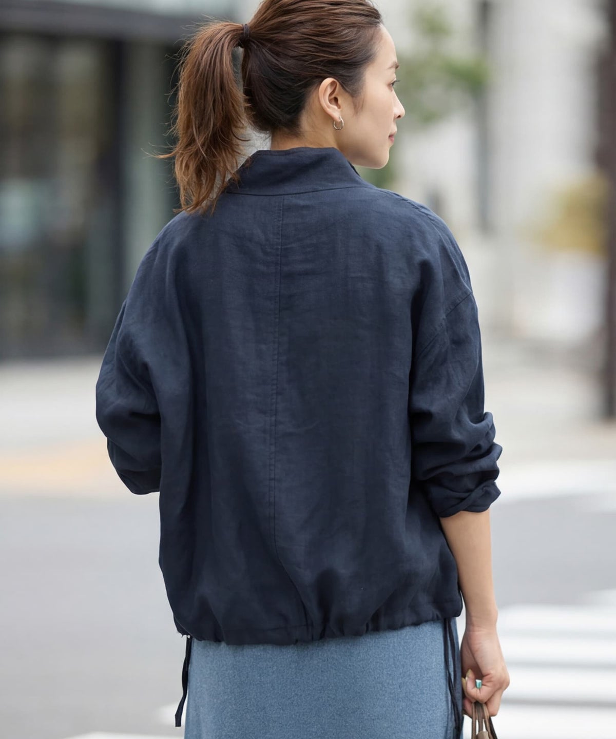 着用イメージ 163cm ネイビー