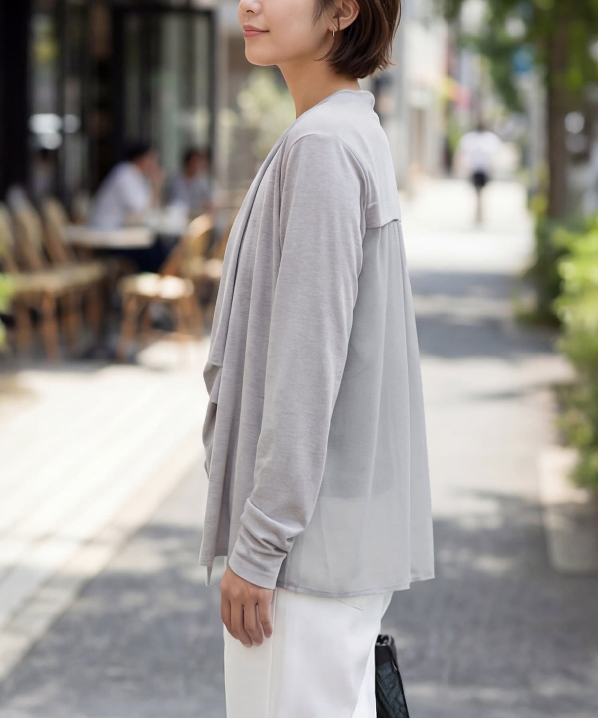 着用イメージ 163cm ライトグレー