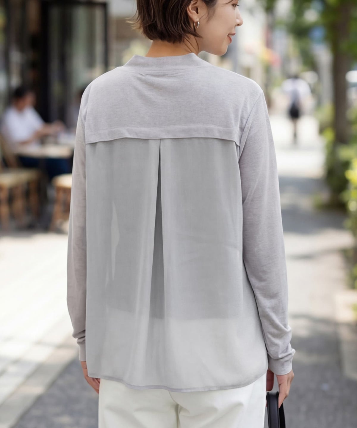 着用イメージ 163cm ライトグレー