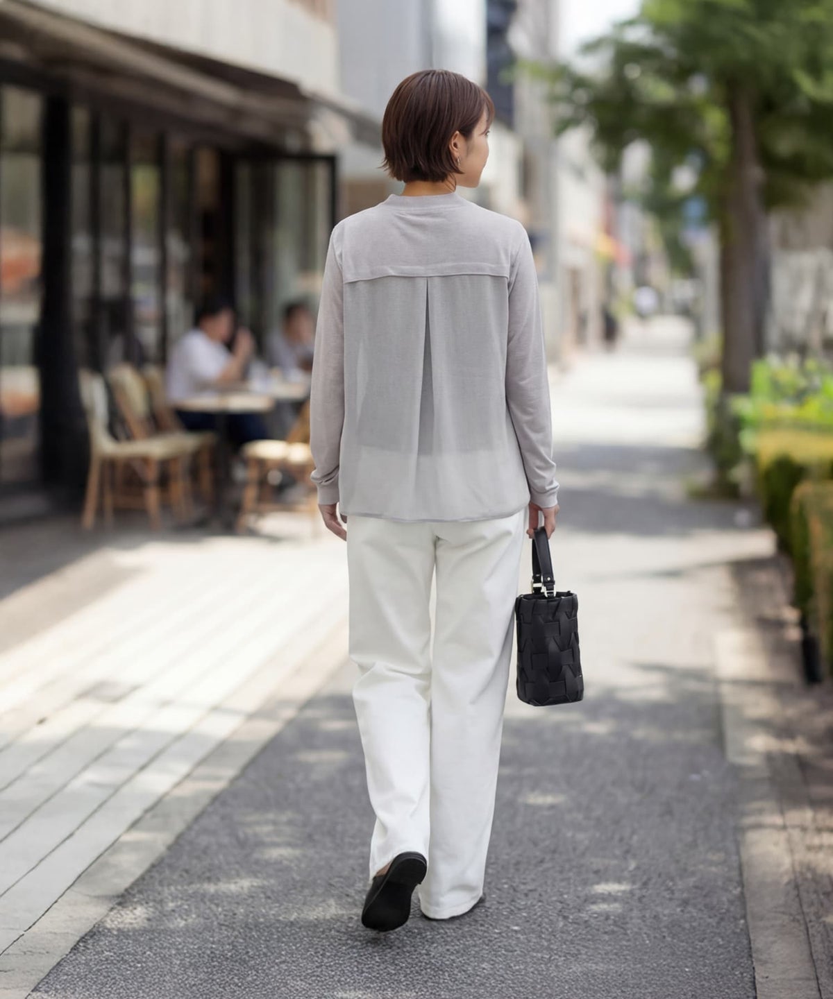 着用イメージ 163cm ライトグレー