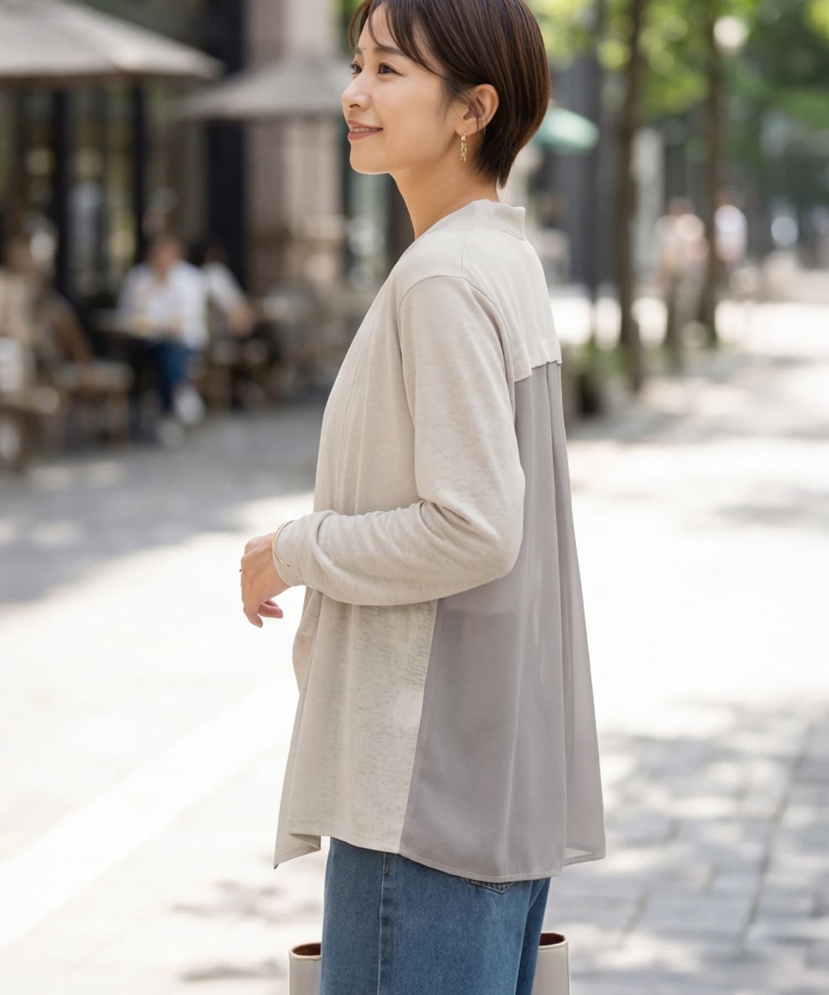 着用イメージ 163cm ライトベージュ