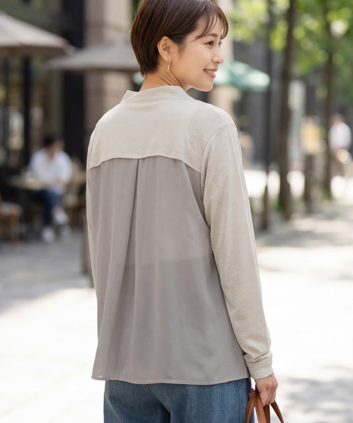 着用イメージ 163cm ライトベージュ