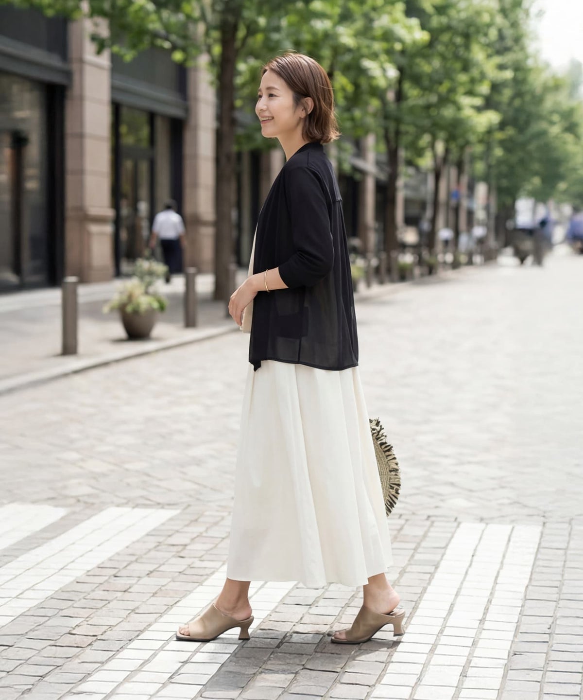 着用イメージ 163cm ブラック