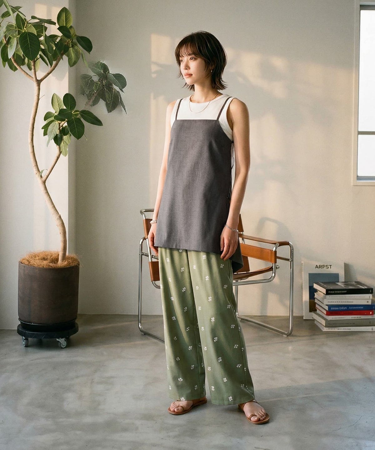 着用イメージ 165cm グレー