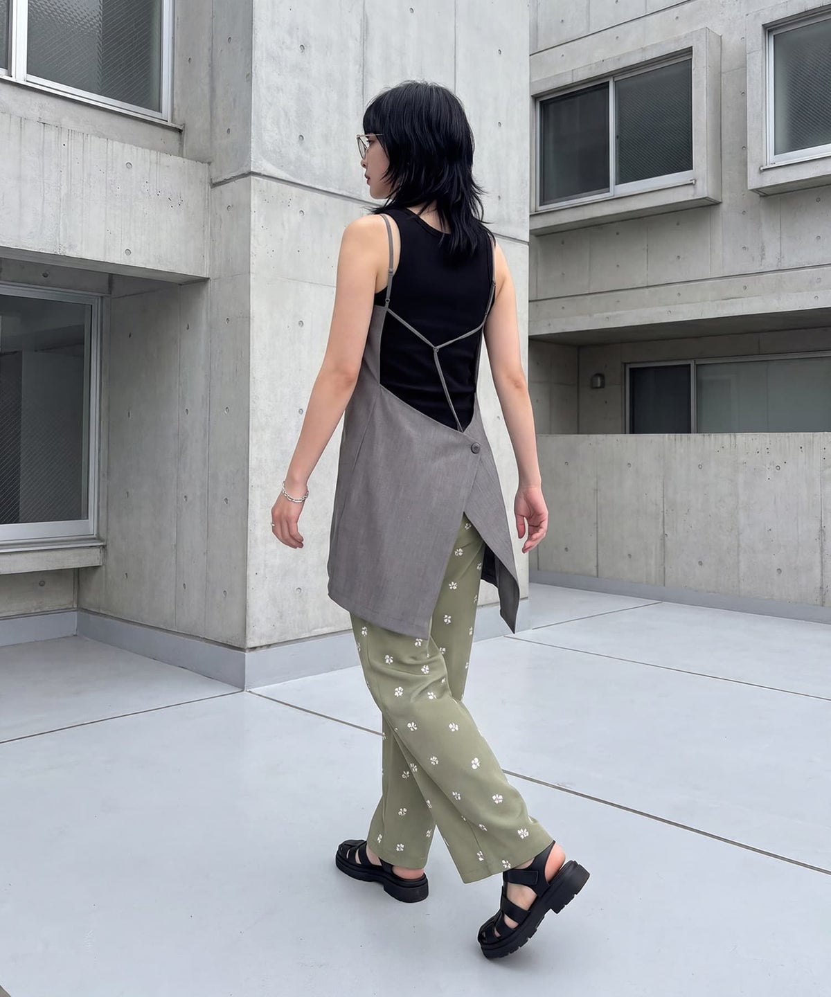 着用イメージ 170cm グレー