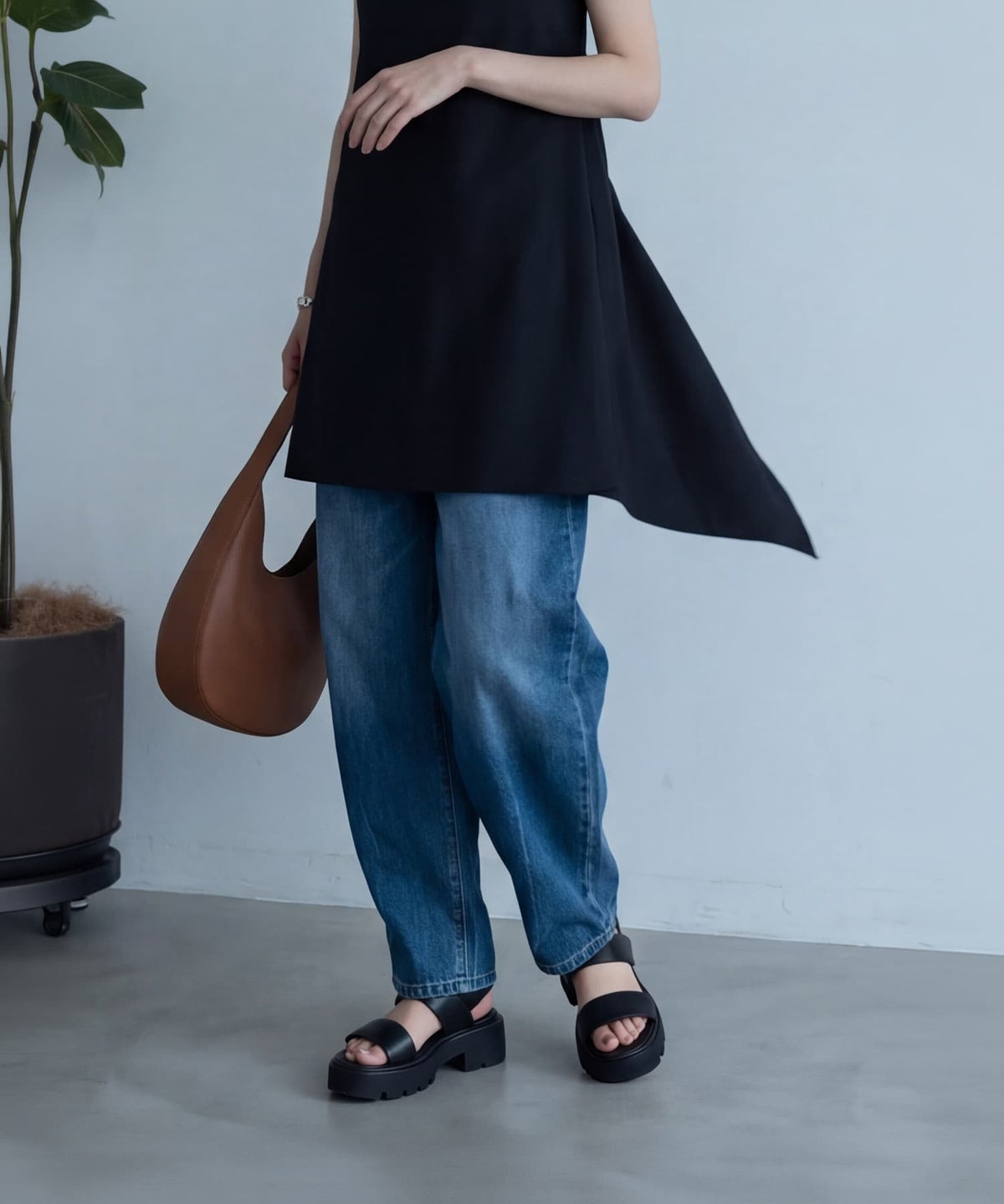 着用イメージ 170cm ブラック