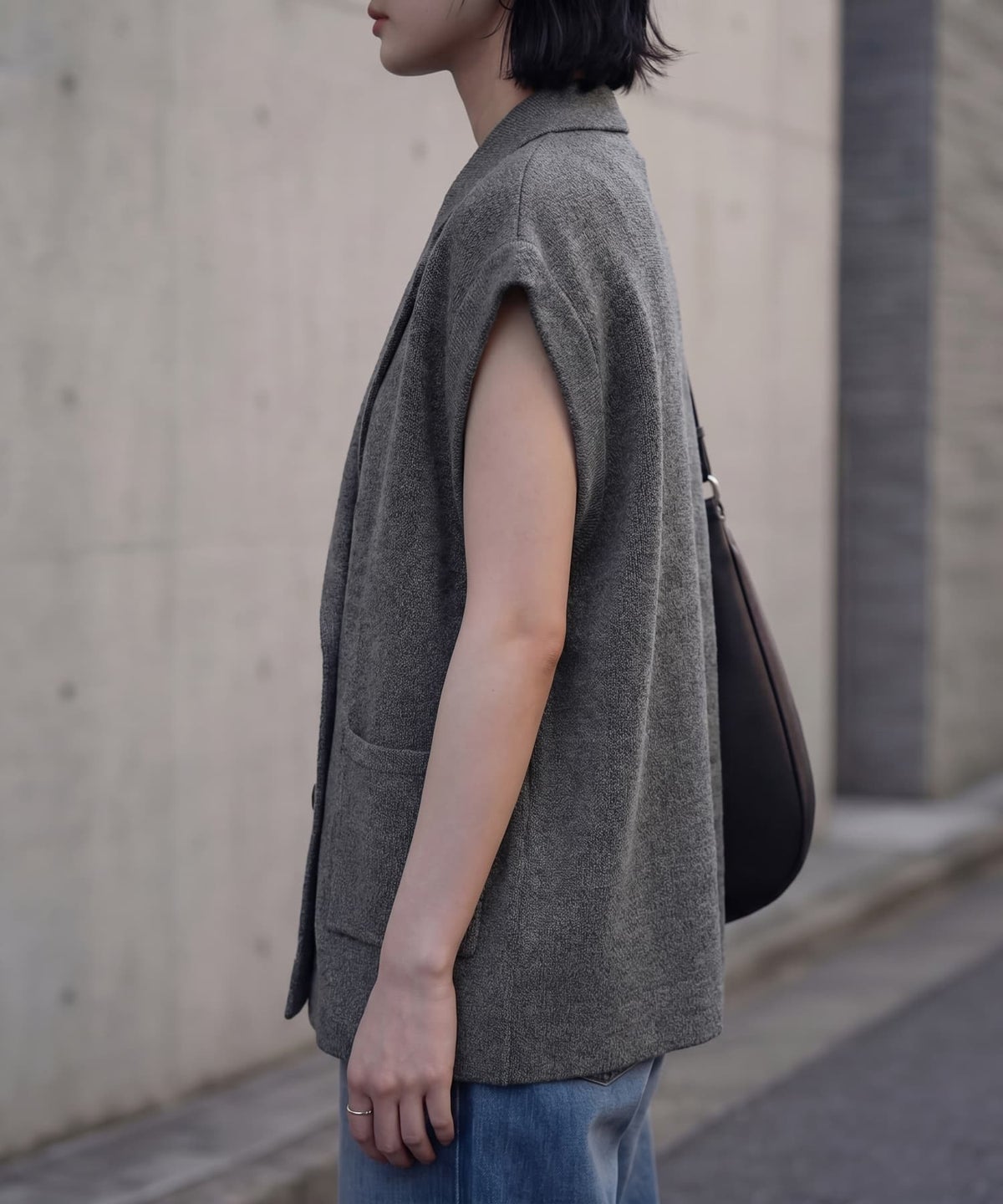 着用イメージ 170cm グレー