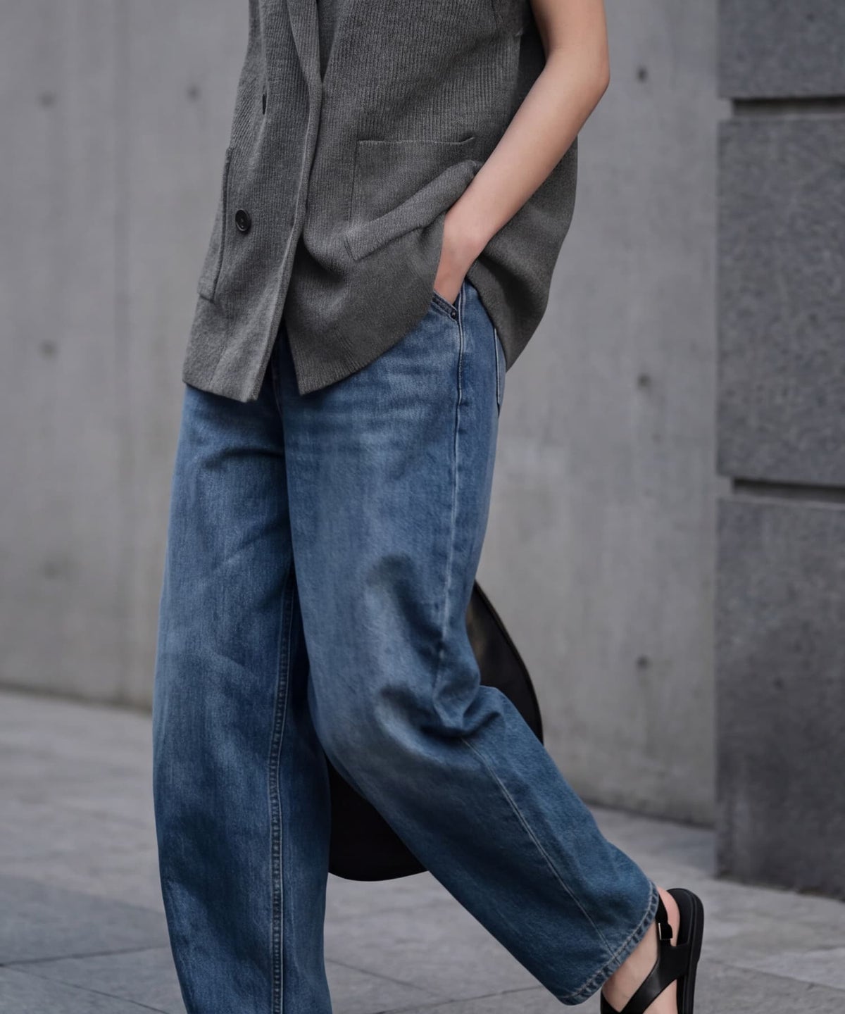 着用イメージ 170cm グレー