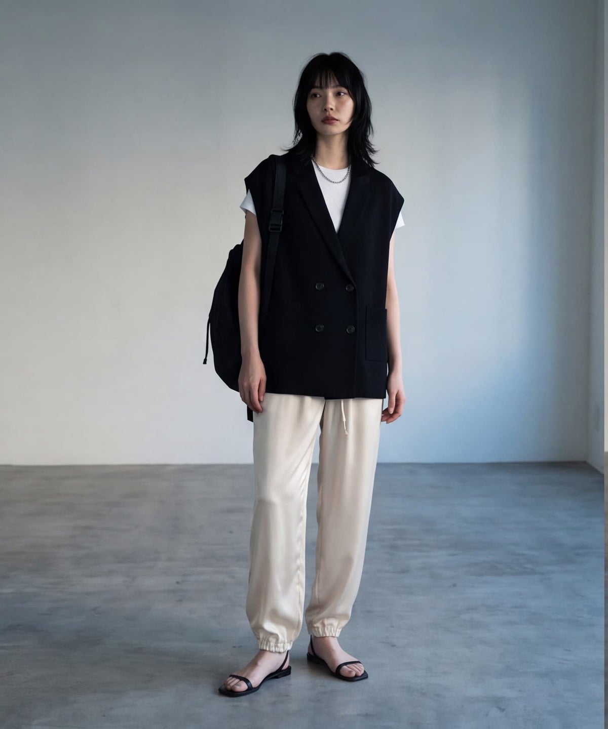 着用イメージ 165cm ブラック