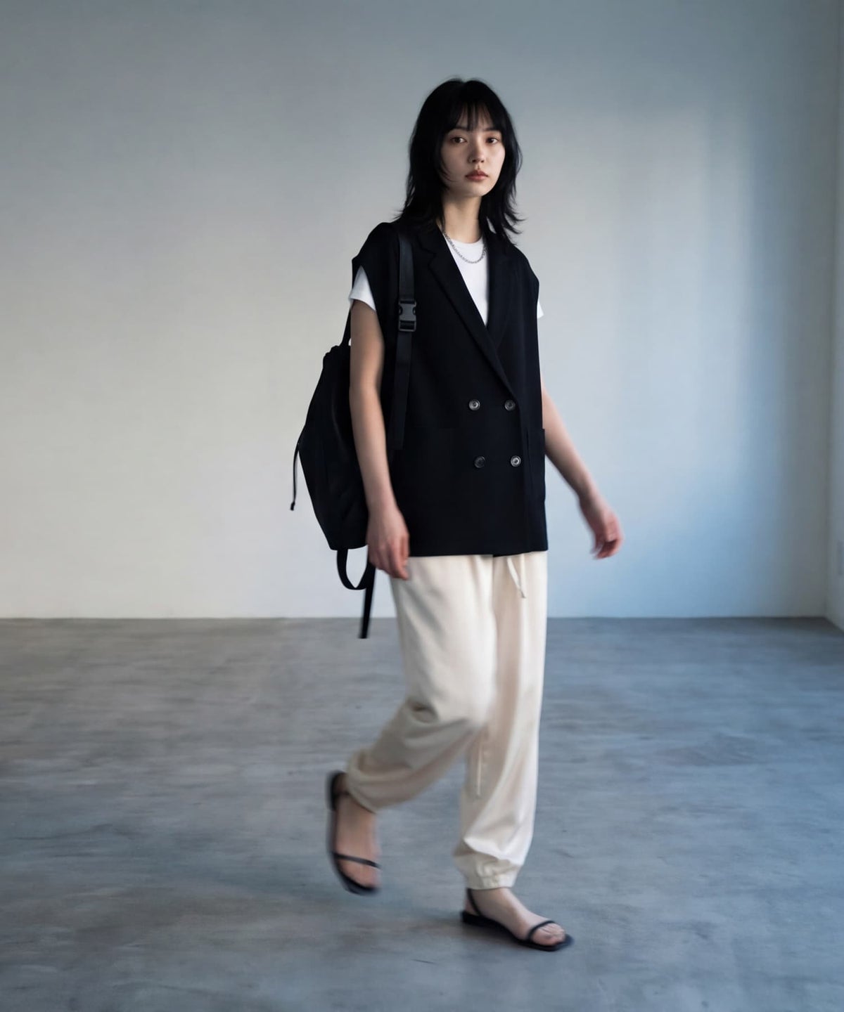 着用イメージ 165cm ブラック