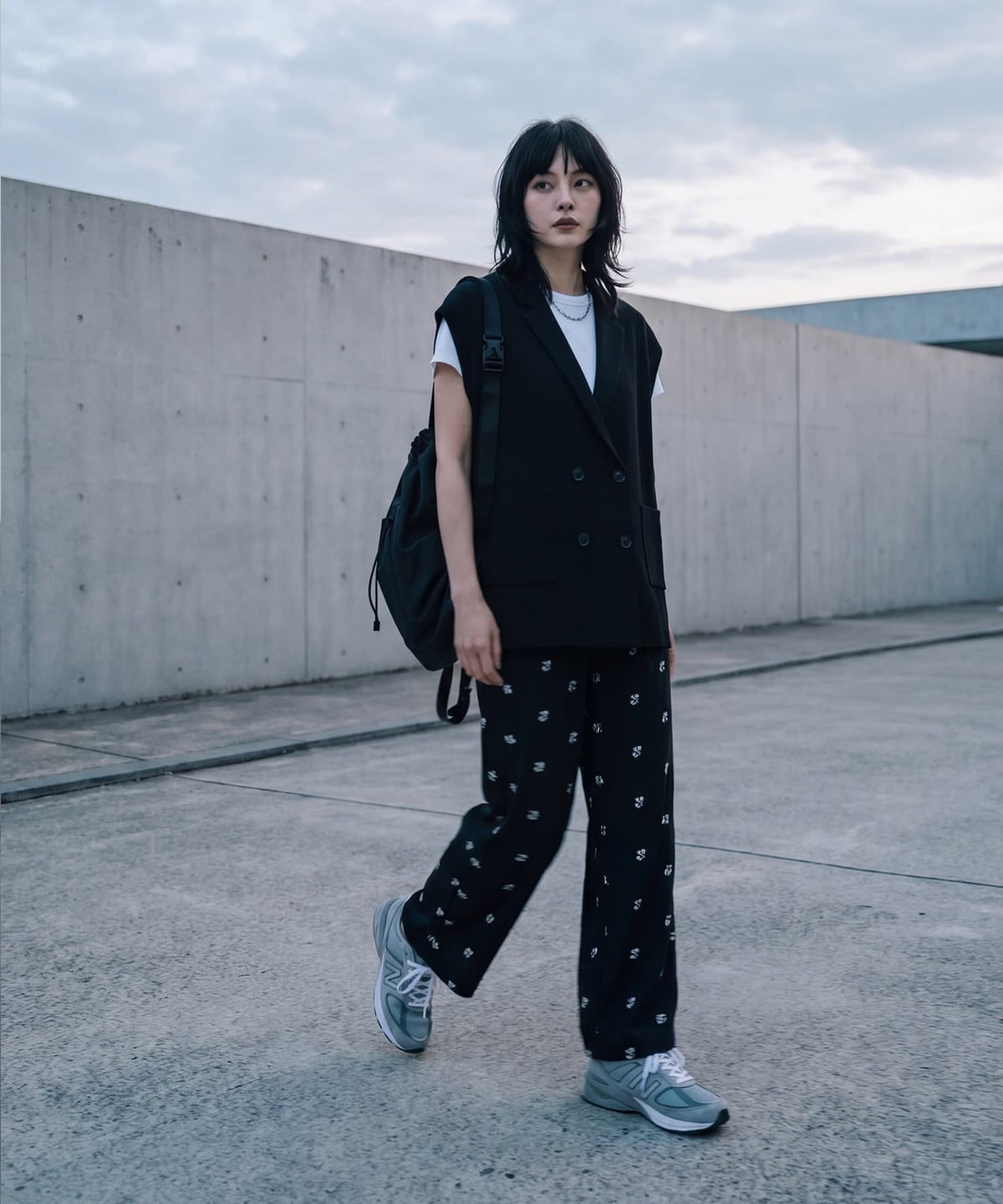 着用イメージ 165cm ブラック