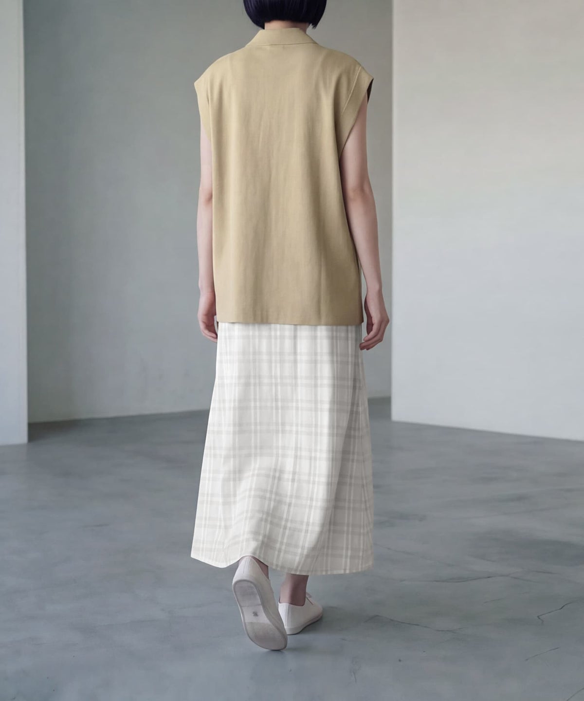 着用イメージ 170cm ベージュ