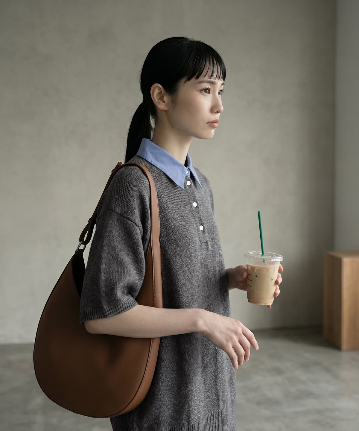 着用イメージ 165cm 杢グレー