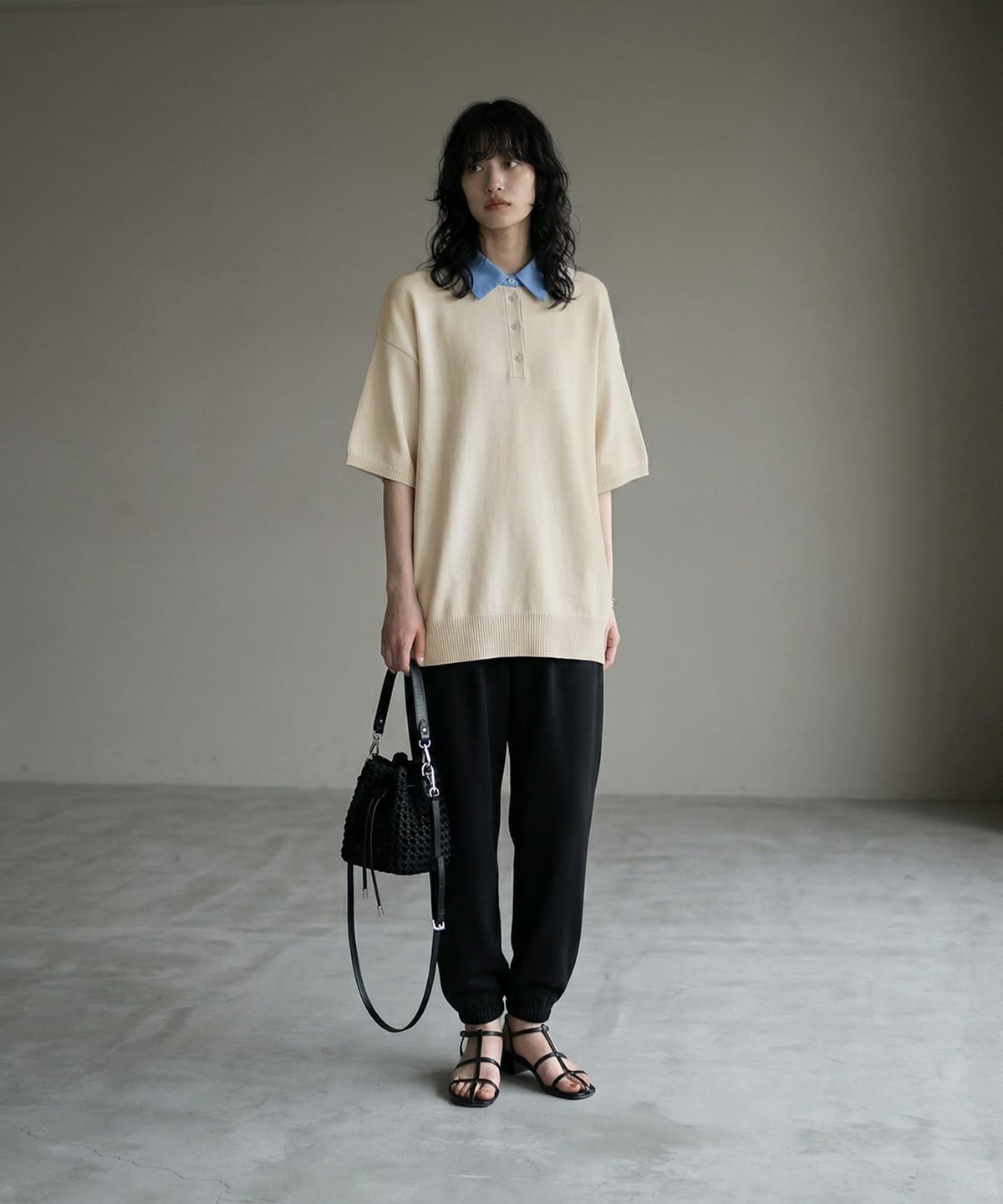 着用イメージ 170cm アイボリー