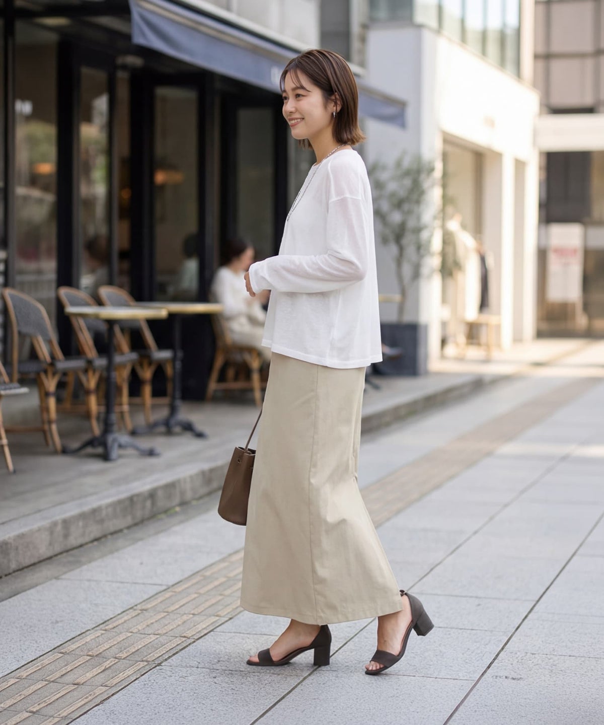 着用イメージ 163cm ホワイト