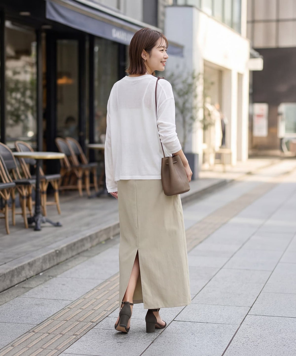 着用イメージ 163cm ホワイト