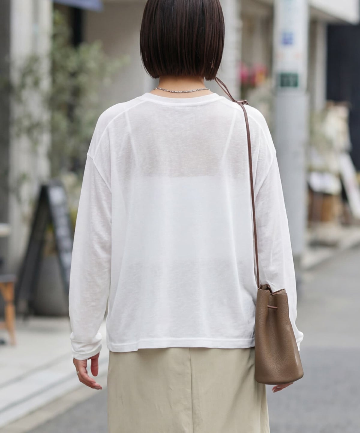 着用イメージ 163cm ホワイト