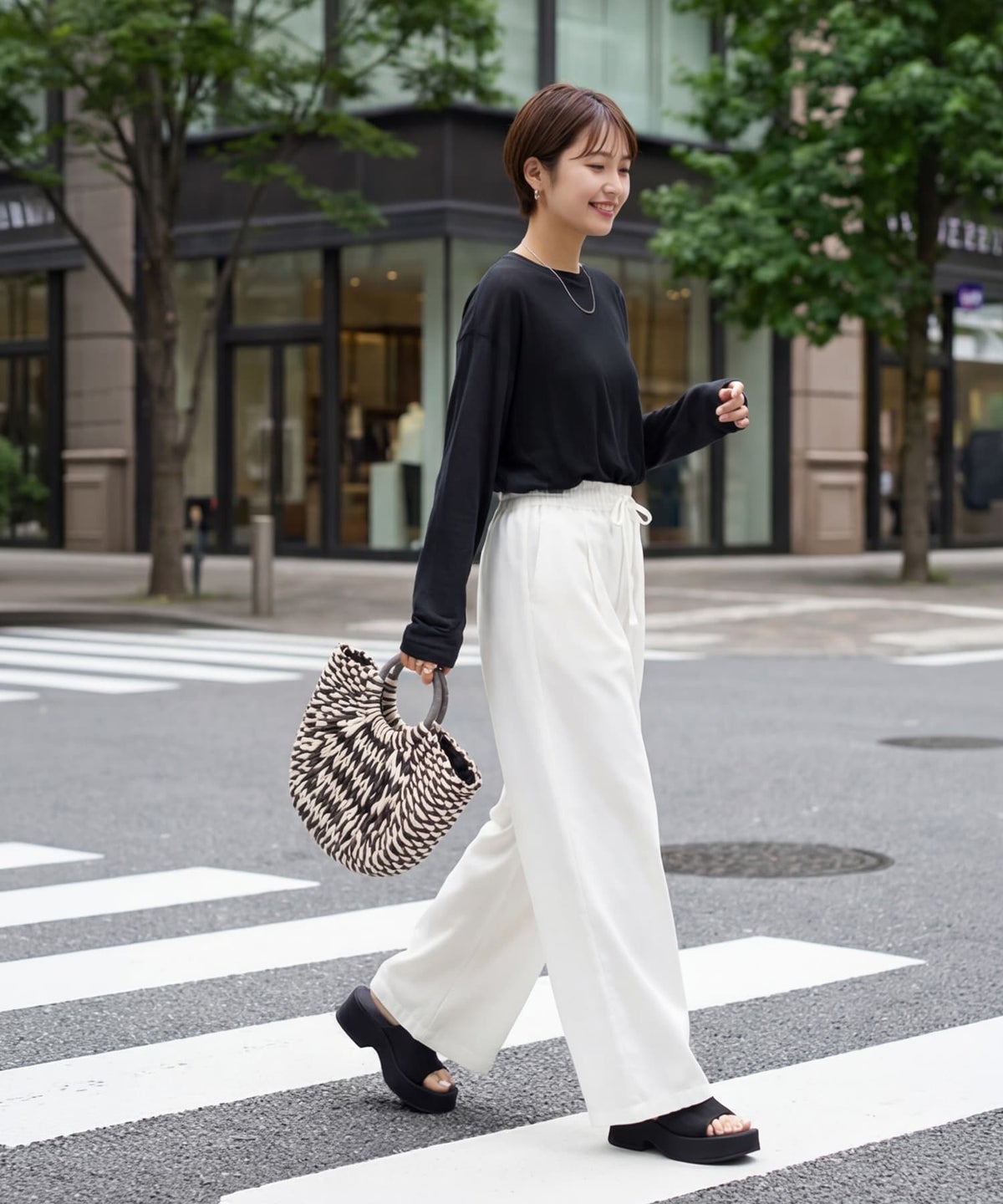 着用イメージ 163cm ブラック