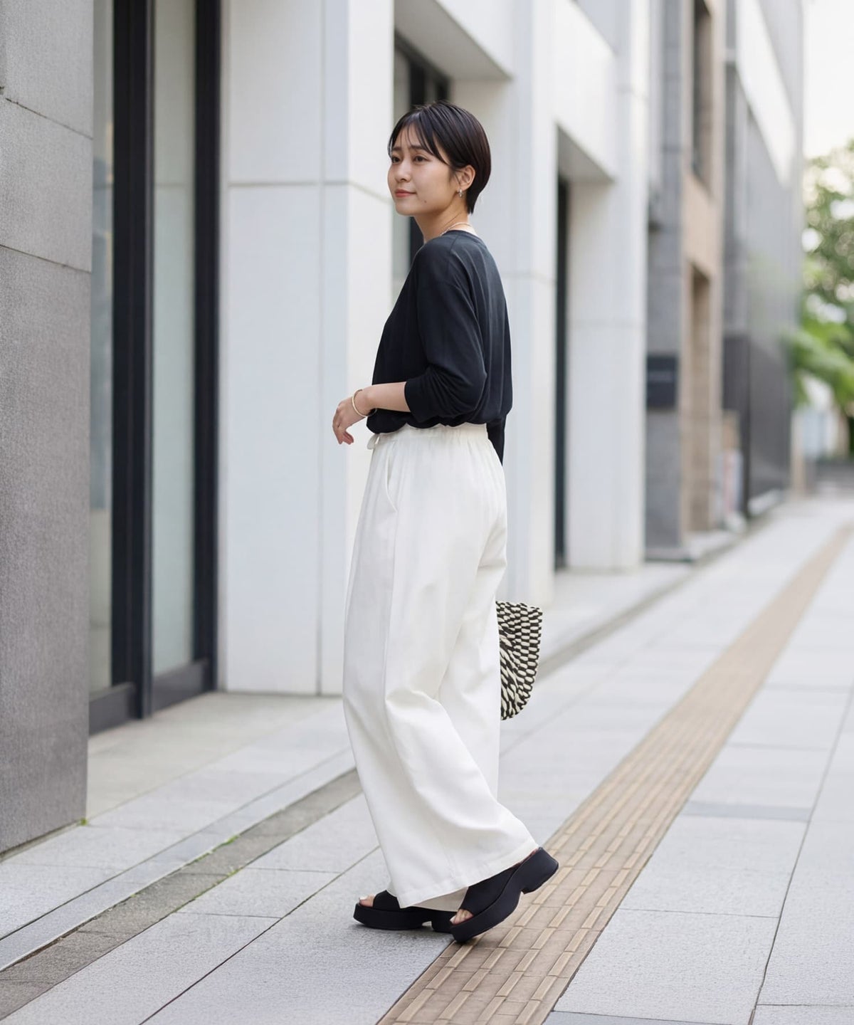 着用イメージ 163cm ブラック