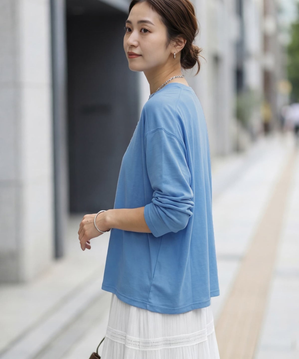 着用イメージ 163cm ブルー