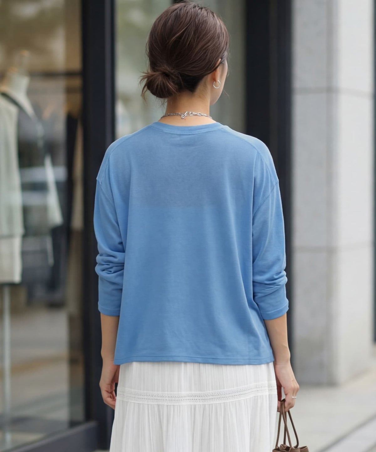 着用イメージ 163cm ブルー