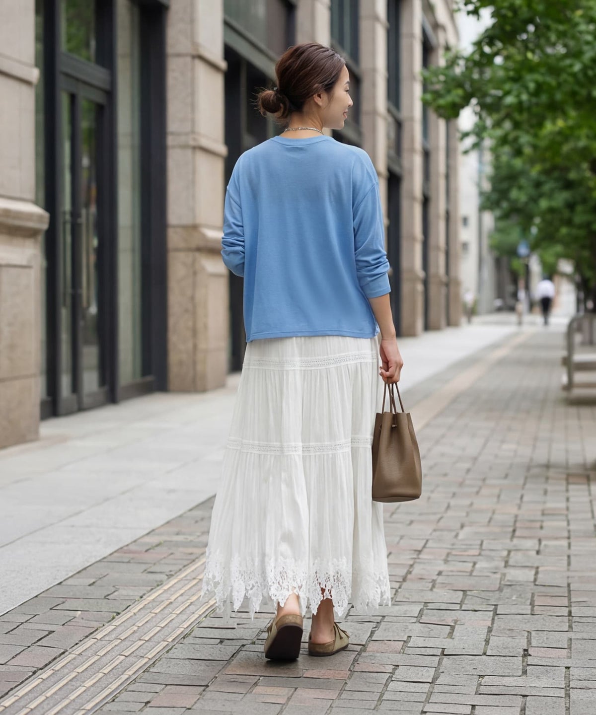 着用イメージ 163cm ブルー