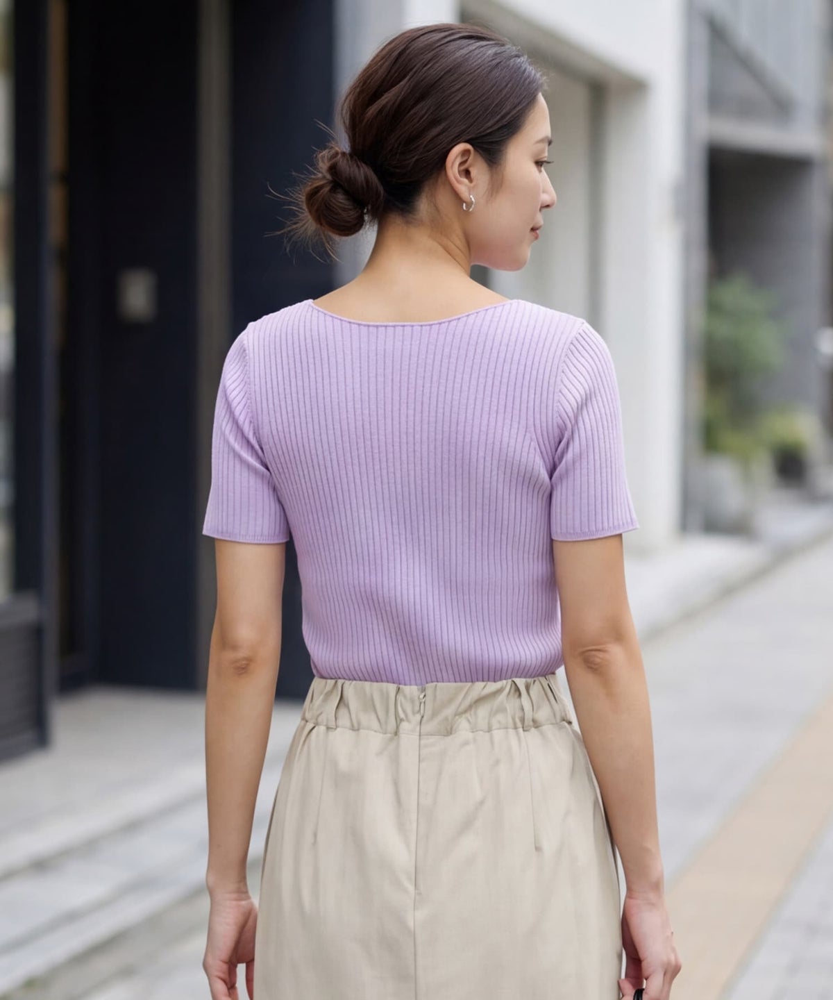 着用イメージ 163cm ライラック