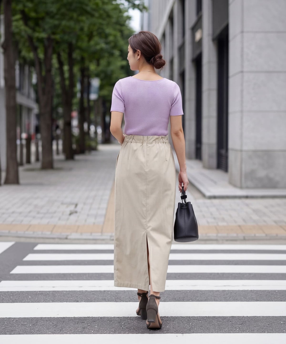 着用イメージ 163cm ライラック