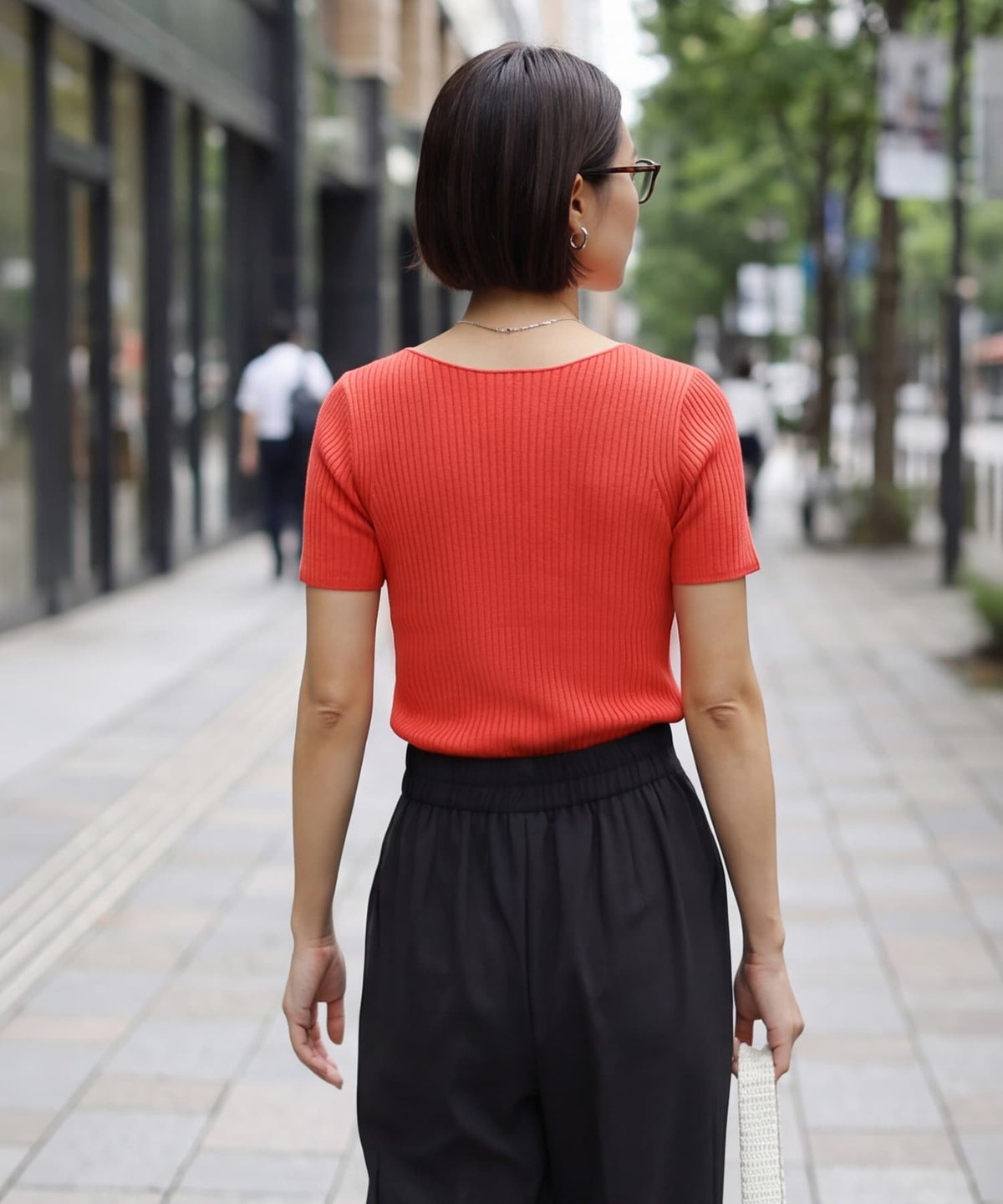 着用イメージ 163cm コーラルレッド