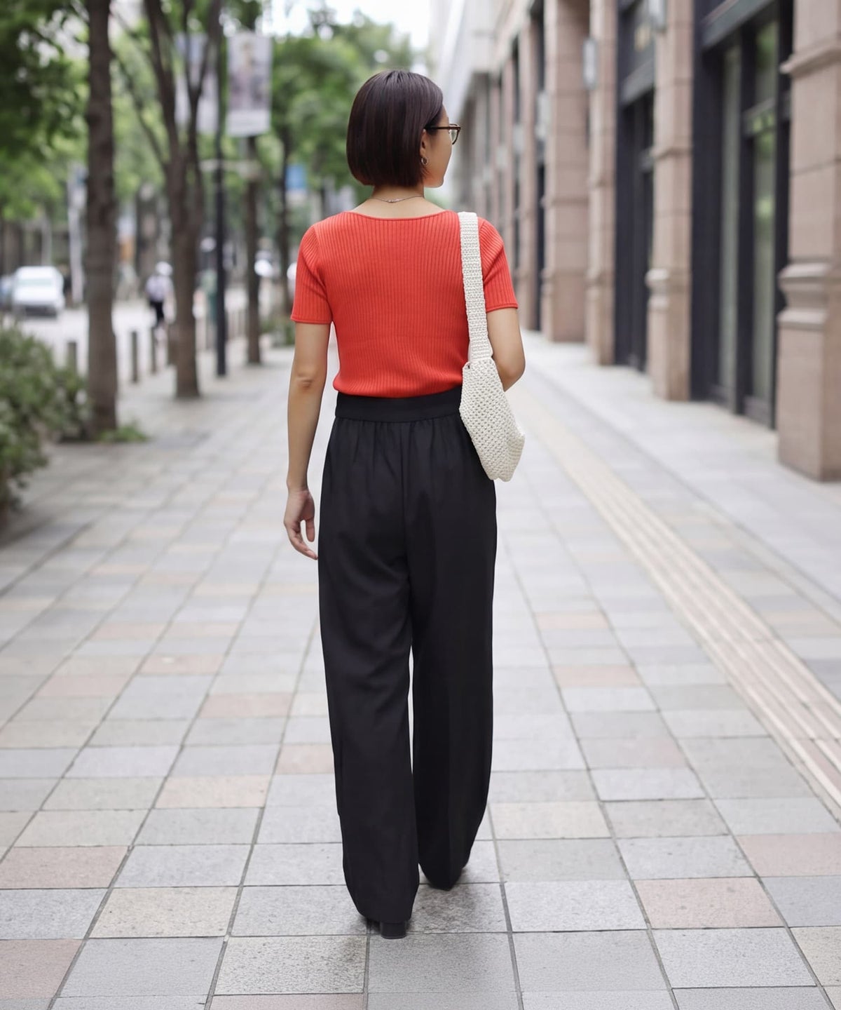 着用イメージ 163cm コーラルレッド