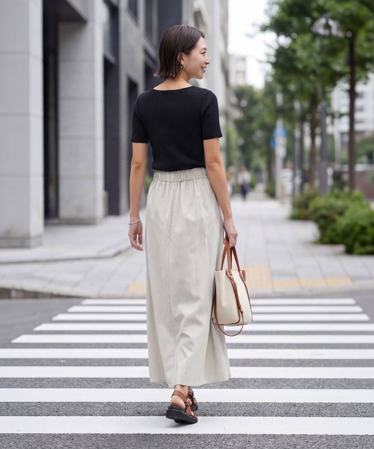 着用イメージ 163cm ブラック