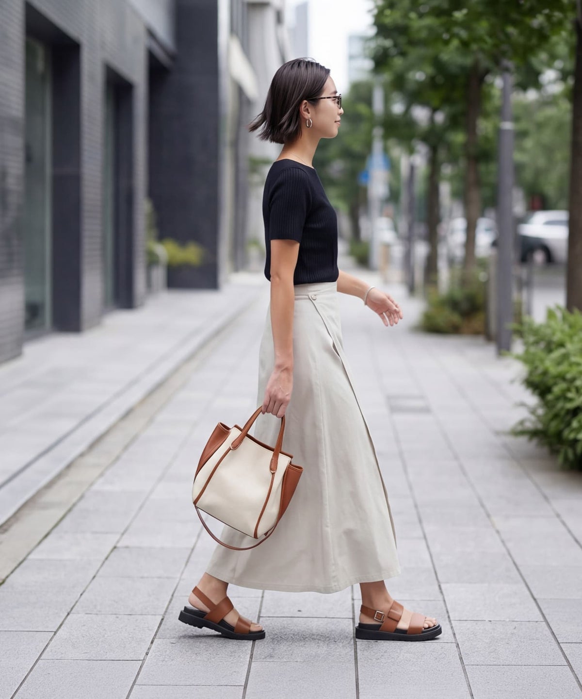 着用イメージ 163cm ブラック