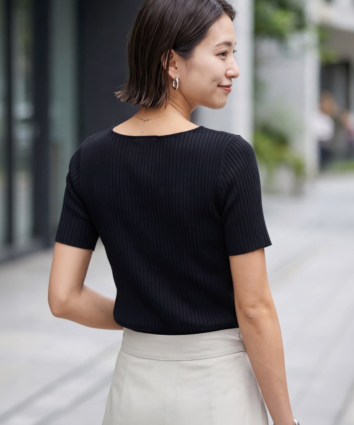 着用イメージ 163cm ブラック