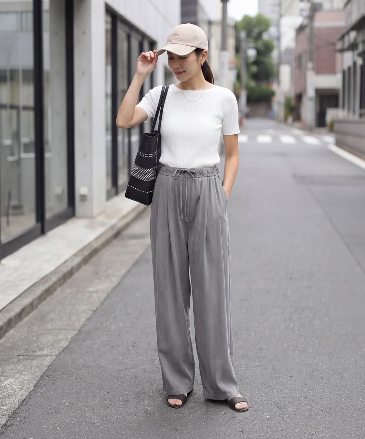 着用イメージ 163cm ホワイト