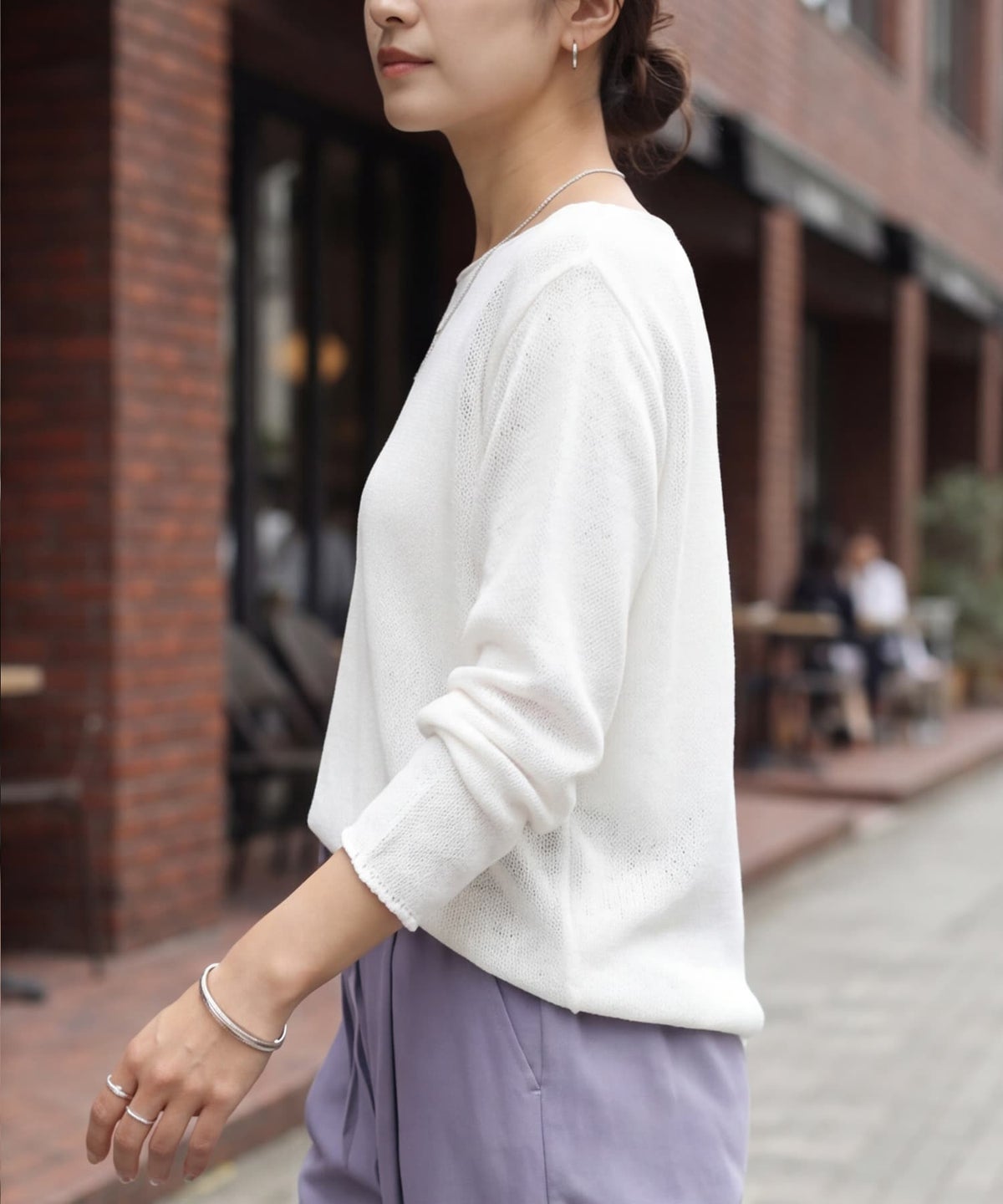 着用イメージ 163cm ホワイト