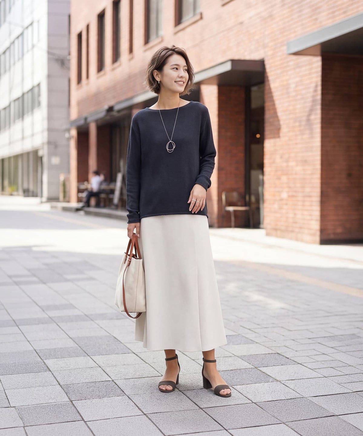 着用イメージ 163cm チャコール