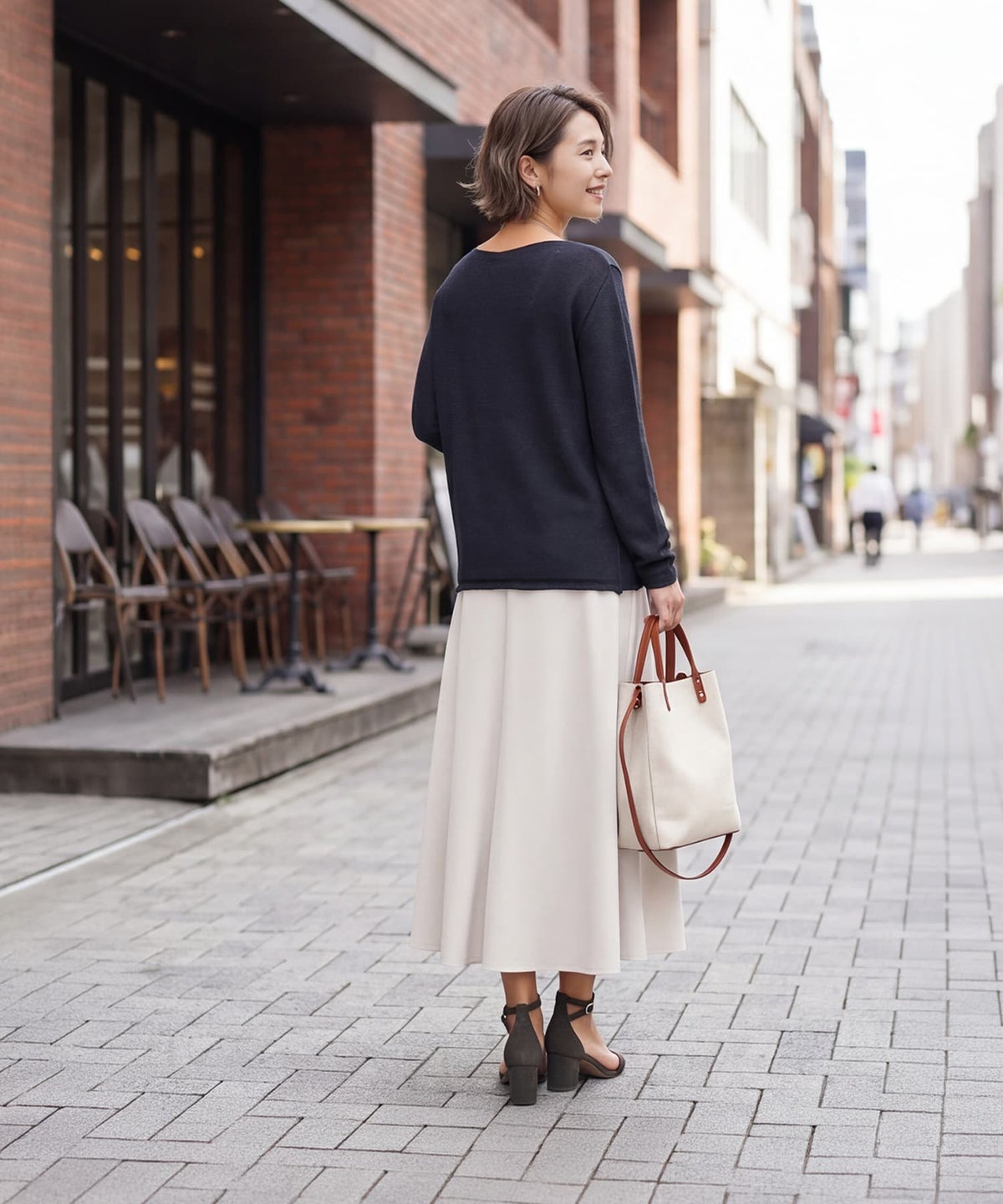 着用イメージ 163cm チャコール