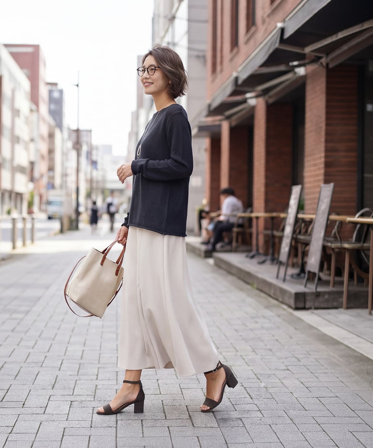 着用イメージ 163cm チャコール