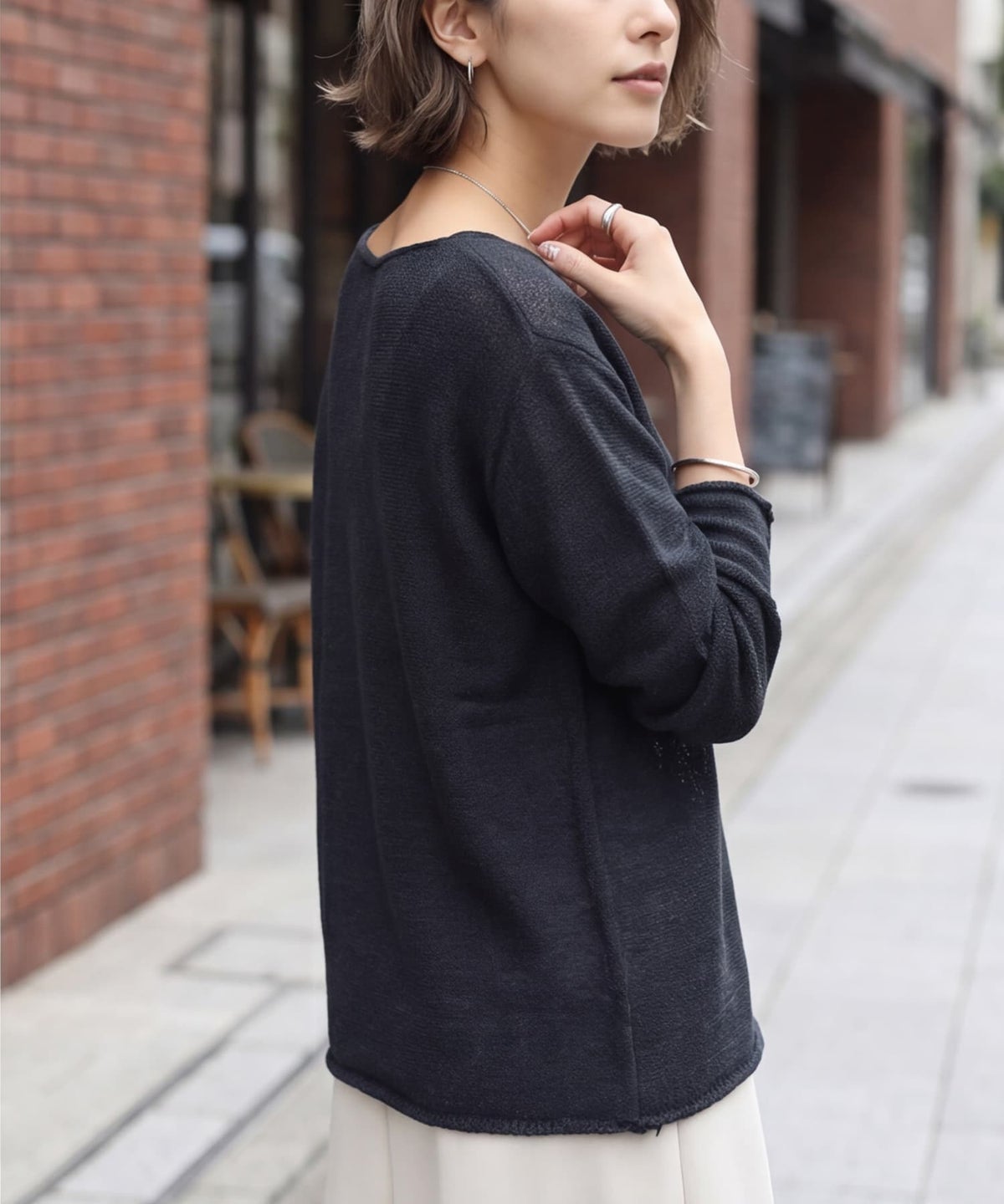 着用イメージ 163cm チャコール