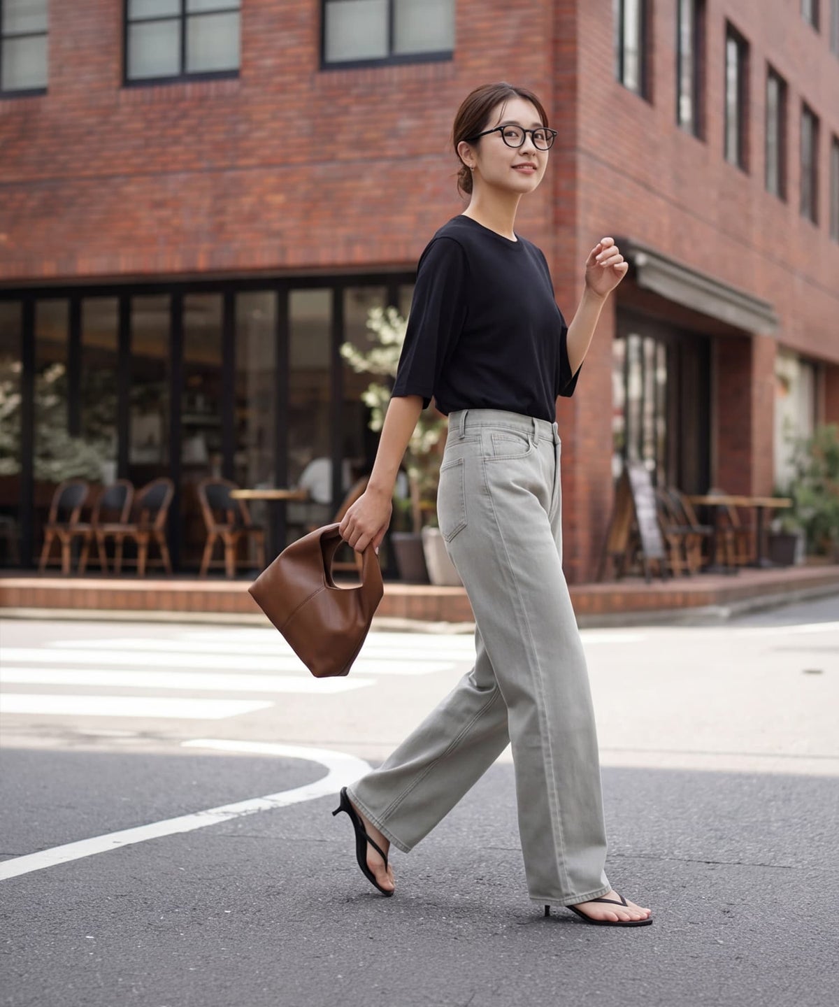 着用イメージ 163cm ブラック