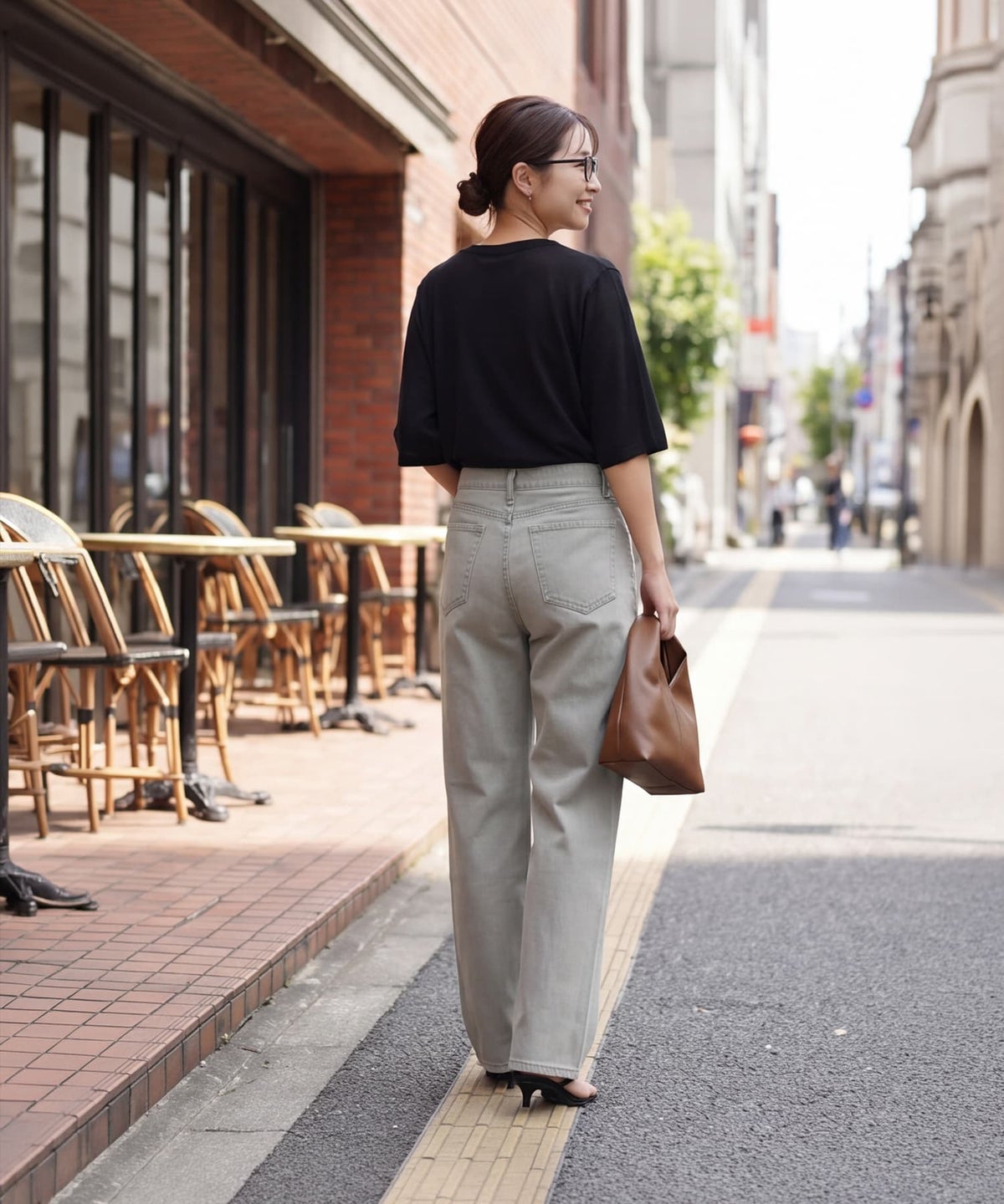 着用イメージ 163cm ブラック