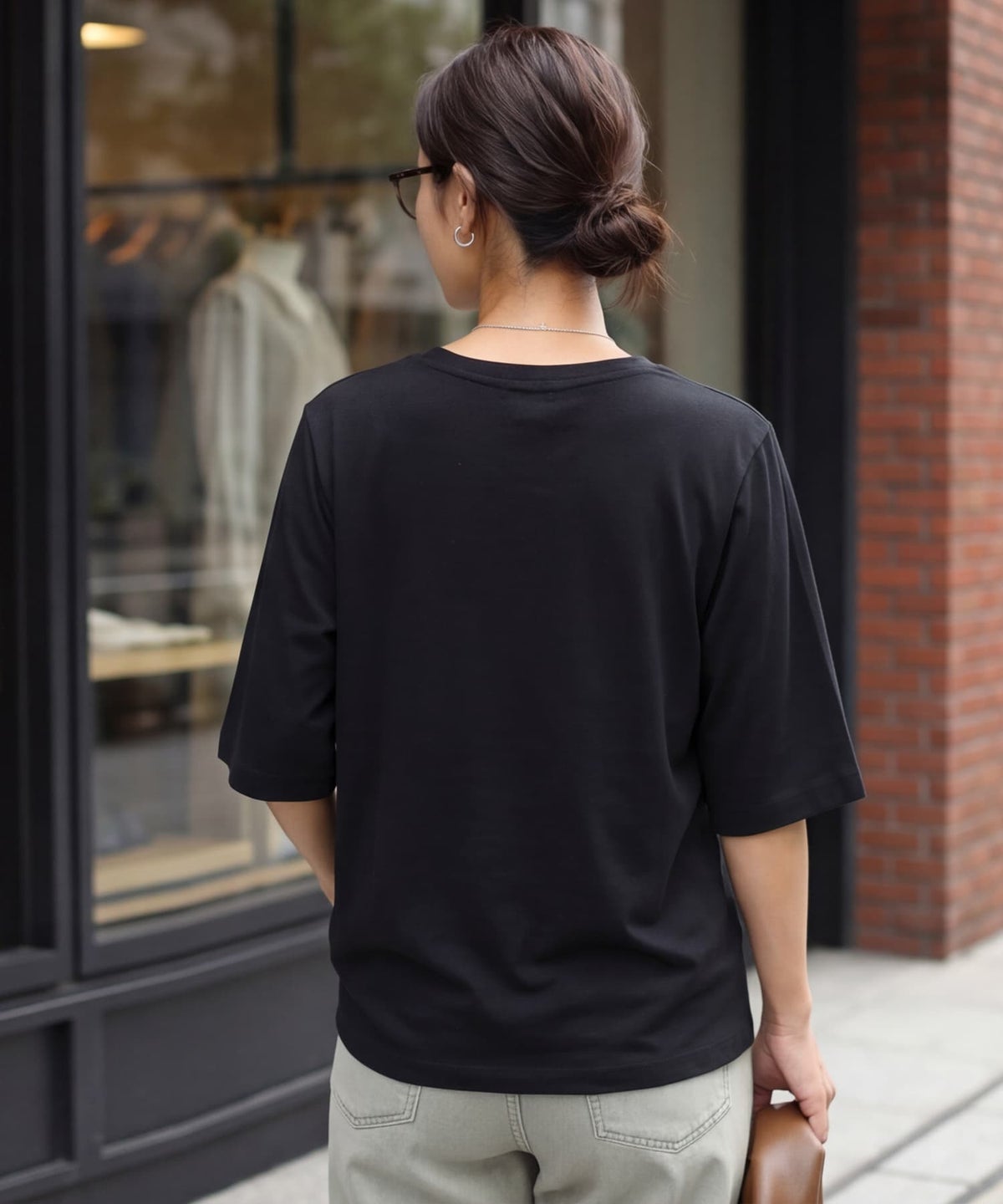 着用イメージ 163cm ブラック